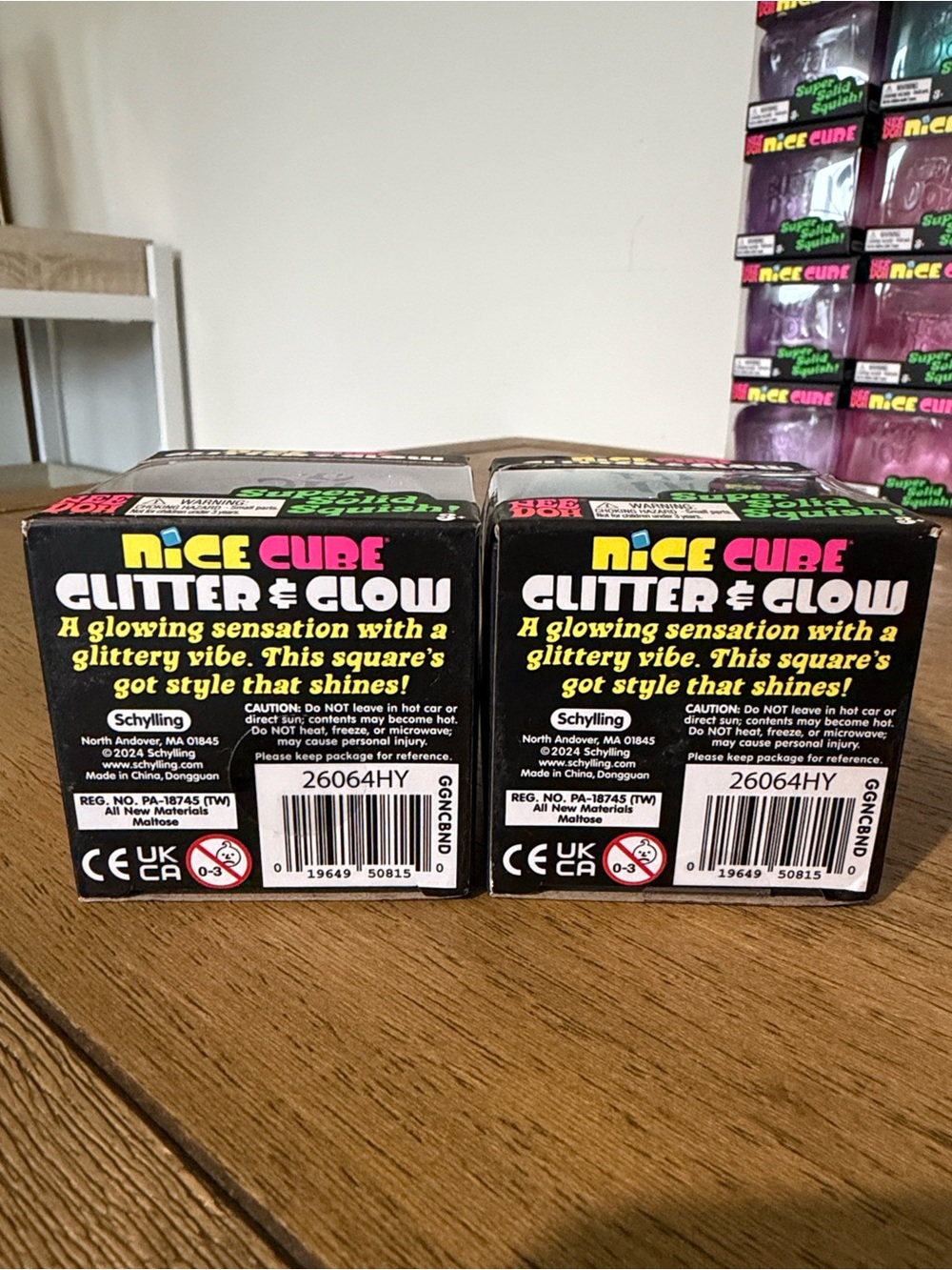 NeeDoh Nice Cube Glitter & Glow - Purple and Teal Combo - Ships Fast! - Picture 2 of 2